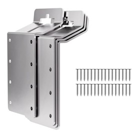 T-Post Mounting Bracket, Stainless Steel T Post Target Hanger Mount Fence Bracket for Mailbox, Wood Lumber, Signs, Birdhouse T-Post (4 Pcs, Max. 1-1/2" Width)