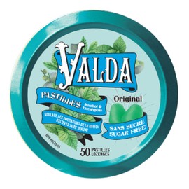 Valda Original – Menthol & Eucalyptus Sugar-Free – Sore Throat & Nasal Congestion Relief (50)