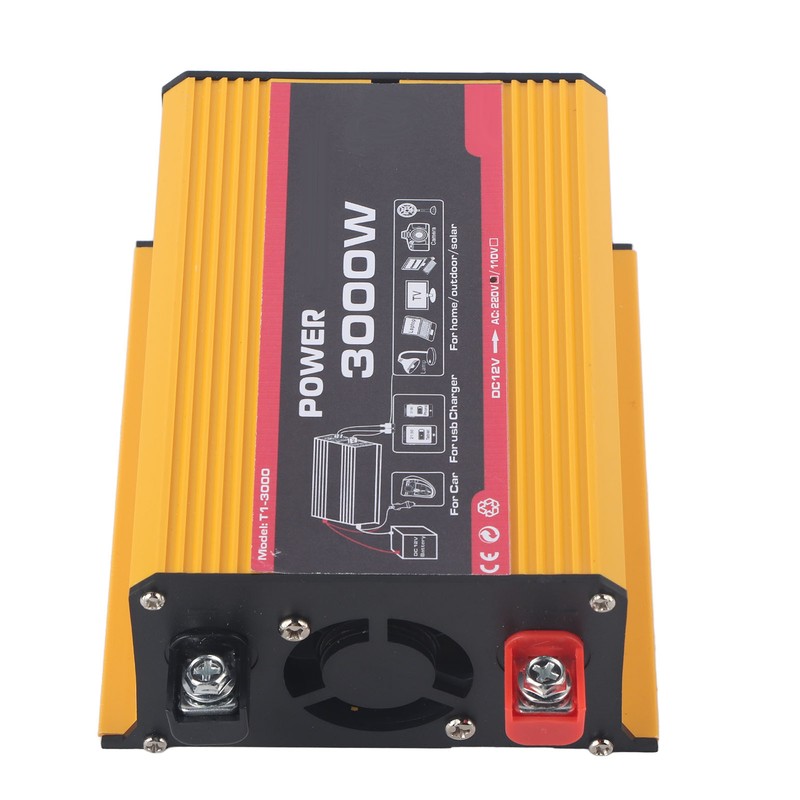 Car Inverter 3000W Dual USB Auto Power Converter Modified Sine