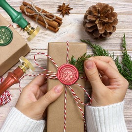 Santa Claus Merry Christmas Air Mail Sealing Stamp with Wax Sticks for Letters Cards Decoration