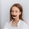 10 pcs Big Mouth Face Halloween Horror Tattoo Stickers -