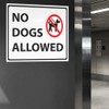 Industrial Decals Horizontal Vinyl Stickers No Dogs Allowed Sign Security