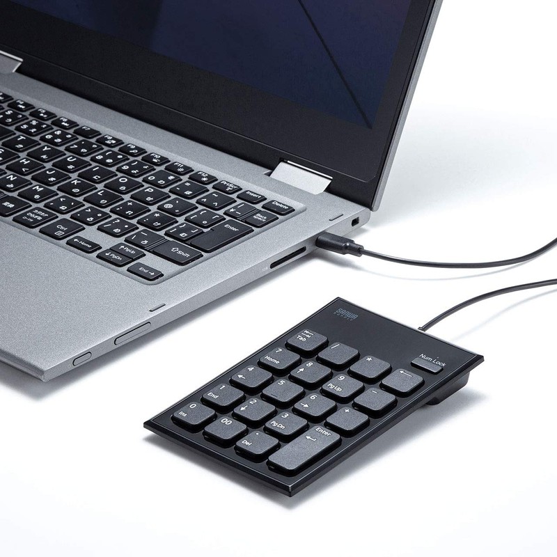 Sanwa Supply NT-23CBK Wired Numeric Keypad USB Type-C Connection Quiet