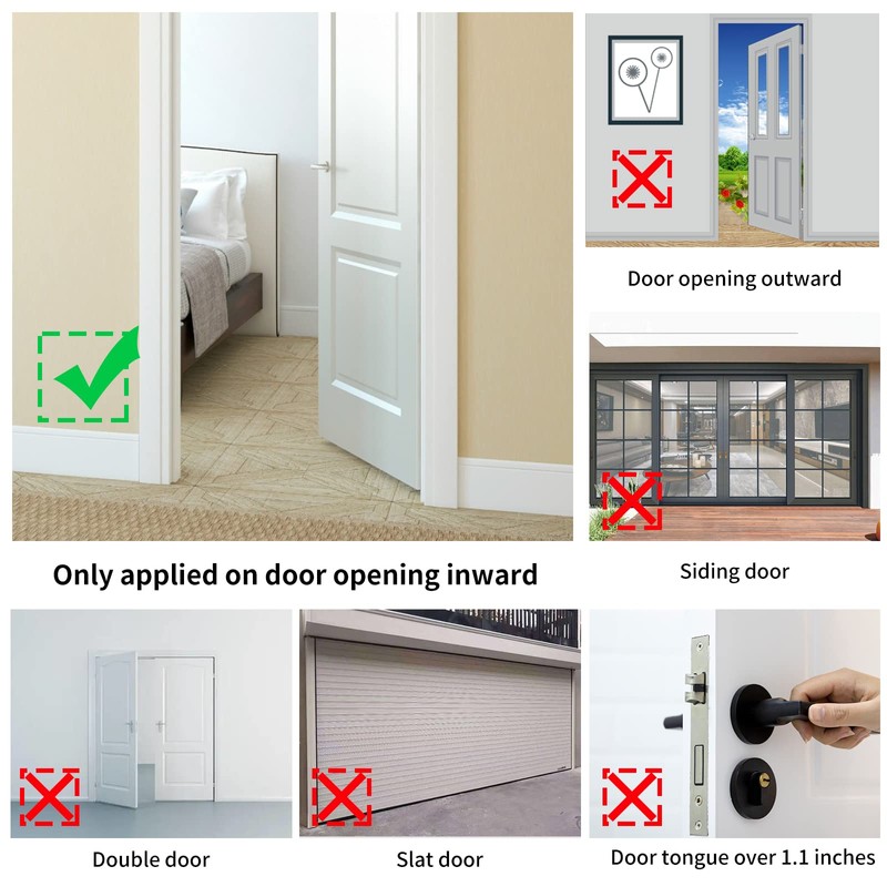Portable Door Lock 2Pack Extra Lock for Additional Privacy and