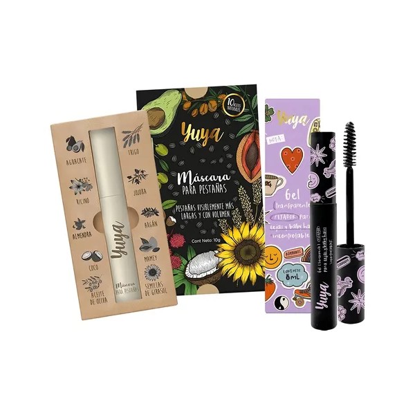 Yuya Gel Fijador De Cejas + Mascara Pestañas 10 Aceites