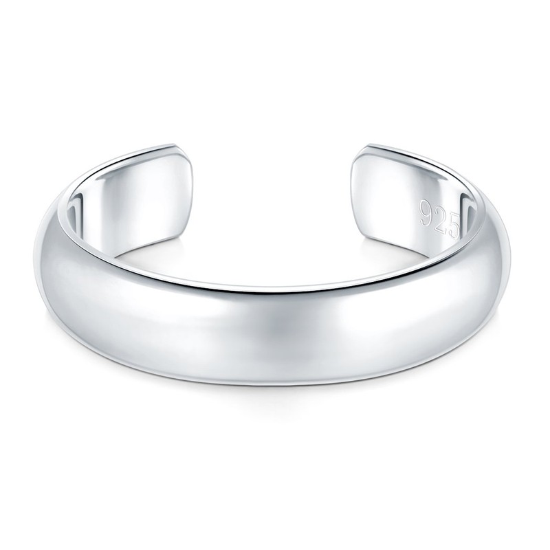BORUO 925 Sterling Silver Toe Ring, Hypoallergenic Adjustable Band Ring