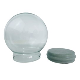 Youda Home Decoration DIY Empty Glass Snow Globe Water Snow Globe Accessories Snow Globe kit (D120mm)