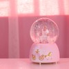 IBLUELOVER Musical Snow Globe Rotating Castle Music Box Illuminated Automatic
