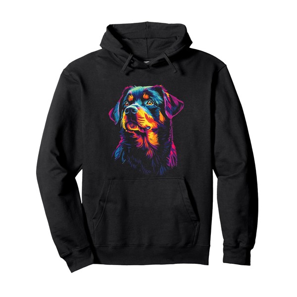 Rottweiler Pixel Pullover Hoodie