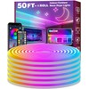 FBZ 50Ft Led Rope Lights, Flexible Neon Lights Control with