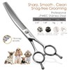 FOGOSP Curved Thinning Shears 7'' Curve Fluffers Scissors Professional Curved