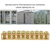 10pcs 10-Hole Electrical Distribution Wire Screw Terminal Brass Ground Neutral