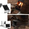 Outdoor Collapsible Wood Burning Stove Detachable Portable Stainless Steel Rocket