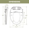 HOROW B0400 Elongated Bidet Toilet Seat, Non-Electric Bidet Toilet Attachment