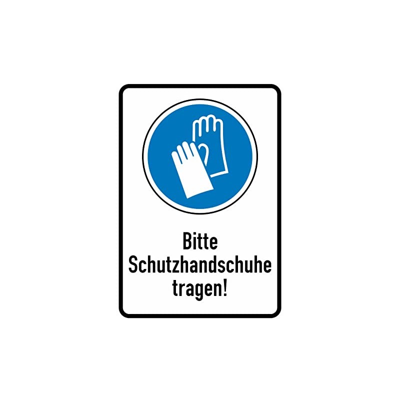 Daged Please Wear Protective Gloves Sticker 23 x 16 cm