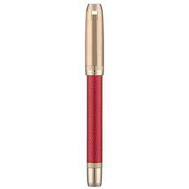 Jinhao 92 Pluma estilográfica roja punta media, metal sólido con convertidor de caligrafía suave                                                      