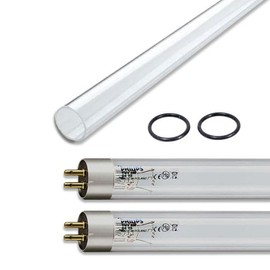 eco-filtration Phillips UV Lamp Tube Replacement Bulbs and Quartz Bundle 16 WATT T8 Lamp KOI Fish Pond Tank, 11254