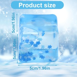 Pack of 4 Stress Balls for Children Adults, Ice Cubes, Stress Relief Toy, Stress Relief Toy, Ice Cubes, Anti-Stress Balls, Toy for Stress Relief, Party Bags