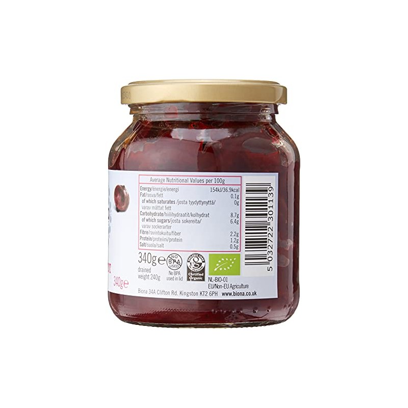 Biona Organic Beetroot Slices, 340g