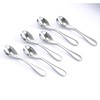 Knork Stainless Steel Demitasse Spoon (Set of 6), Shiny Gloss