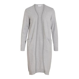 Vila Women's Viril Long L/S Knit Cardigan - NOO 14042770, Grey (Light Grey Melange), XXL