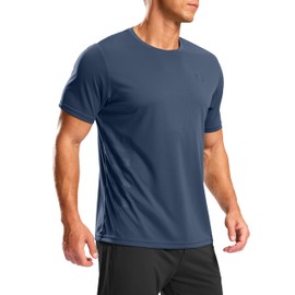 G Gradual Men's Workout Shirts Quick Dry Athletic Running T-Shirts Lightweight Moisture Wicking Short Sleeve Sports Gym Tops(Navy,XXXL)