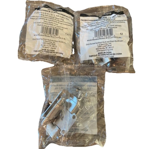 Style Selections 3 Pack Style Selection Self-Closing 1/2 inch Cabinet