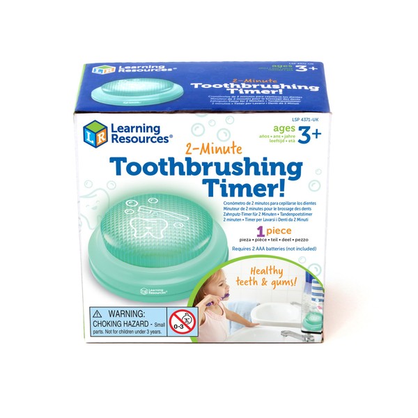 Learning Resources 2-Minute Toothbrushing Timer for Children, Timer for Kids, Dental Timer for Kids,Ages 3+