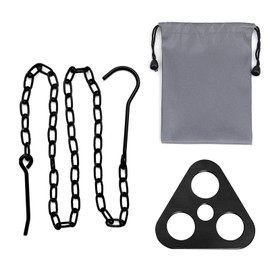 Tripod for Fire Pit, Swivel Grill Tripod, Stainless Steel Camping Tripod Ring with Adjustable Chains, Portable Campfire Tripod, Barbecue Accessories