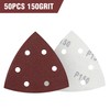 MIDO Professional Abrasive Triangle Sanding Pads 50 Pcs 93 mm