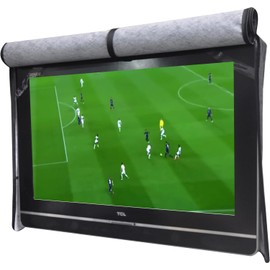 Outdoor 60"-65" TV Set Cover ,Scratch Resistant Liner Protect LED Screen Best-Compatible with Standard Mounts and Stands ( Black)