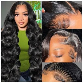22 Inch 13X6 Lace Front Wigs Human Hair Body Wave Human Hair Wig HD Lace Frontal Glueless Wigs Human Hair Pre Plucked Bleached Knots with Baby Hair