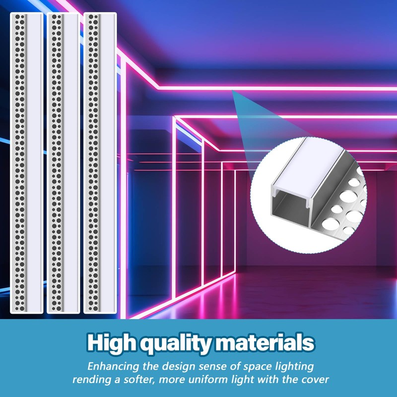 Glooglitter 8 Pcs 6.6ft/ 2 Meter Plaster in LED Channel