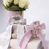 Kooshoo Plastic-Free Satin Bow Scrunchie - Pumice Stone, 1 Pack