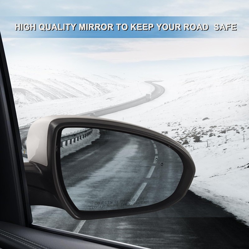 Right Passenger Side Mirror Assembly compatible with 2016 2017 2018