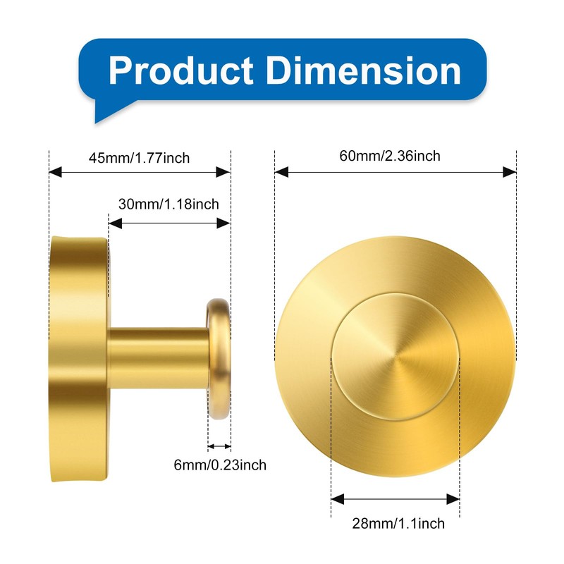 EASETROL Gold Suction Cup Hooks for Shower, Heavy Duty Wreaths