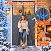 Magnetic Thermal Insulated Door Curtain, Quilted Oxford Fabric Winter Door