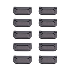 FarBoat 10Pcs Flush Cabinet Pulls Recessed Hidden Finger Pulls Handles for Closet Cupboard Dresser Drawer with Screws (Black, Holes Centre 64mm/2.5inch)