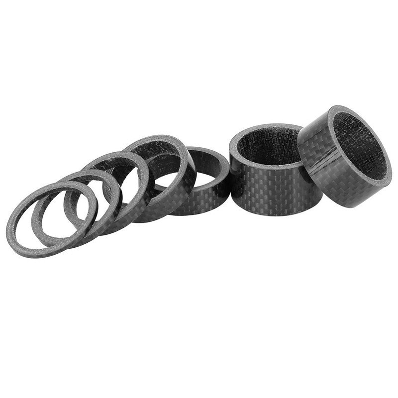X AUTOHAUX 7pcs Headset Spacer Carbon Fiber Handlebar Stem Spacers