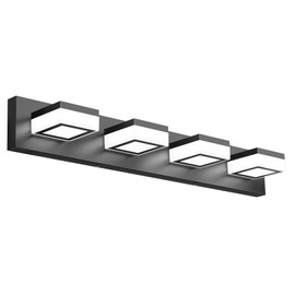 IZORRO LED Modern Bathroom Lighting Fixtures Over Mirror (4-Light, 30 inch, Dimmable) Matte Black Bathroom Vanity Light Fixture with 360°Rotatable Head (Cool White 6000K)