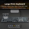 KOPJIPPOM Large Print Backlit Keyboard for Mac, Dual Interface, Low