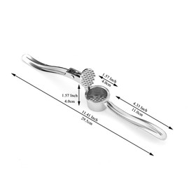 Berglander Garlic Press, No Need to Peel Garlic Mincer Tool for Fine Garlic, Easy Cleaning, Metal Garlic Presser and Masher, Dishwasher Safe