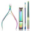 Cuticle Trimmer with Cuticle Pusher - 4 Pack Stainless Steel