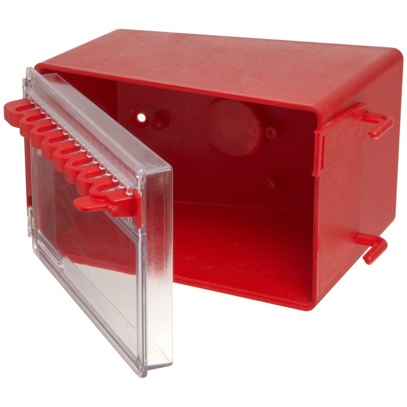 Brady Wall-Mount Group Lock Box for Lockout/Tagout, Plastic