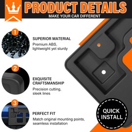 ABS Front License Plate Holder Compatible with 2012-2014 Honda CR-V, Anti-Vibration License Plate Mounting Bracket, Rust-Proof Replacement Frames with Screws, Quick Installation