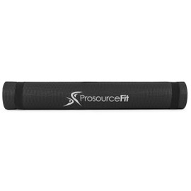 ProsourceFit Classic Yoga Mat 1/8” (3mm) Thick, Extra Long 72-Inch Lightweight Fitness Mat with Non-Slip Grip for Yoga, Pilates, Exercise, Black