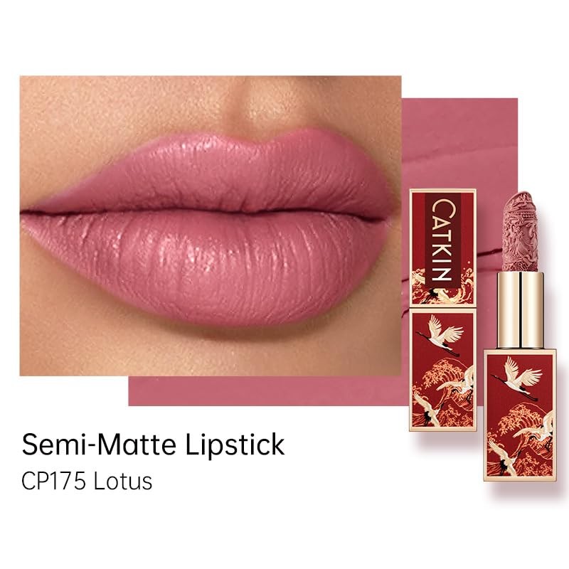 CATKIN Long Lasting Matte Lipstick, High Impact Red Lipstick with
