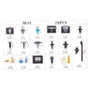 ANCLLO 730Pcs Car Plastic Rivets Fasteners Push Type Pin Rivets
