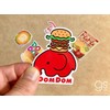 DOM-004 Dom-Dom Hamburger PVC Sticker, Domuzou-kun & Hamburger Chain Menu,