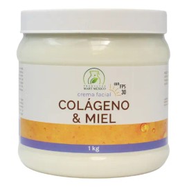 Crema Facial Colágeno Miel Fps Piel Más Joven Día Noche Todo Tipo